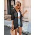 thumbnail image 3 of Zeagoo Plus Size Crochet Cardigan Short Sleeve Open Front Lightweight Summer Boho Kimono Cardigans, 3 of 6