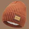 thumbnail image 2 of Knitted Winter Hat For Men And Women With Lined Ears And Thickened Woolen Material For Outdoor Cycling Activities In Cold Weather, 2 of 5