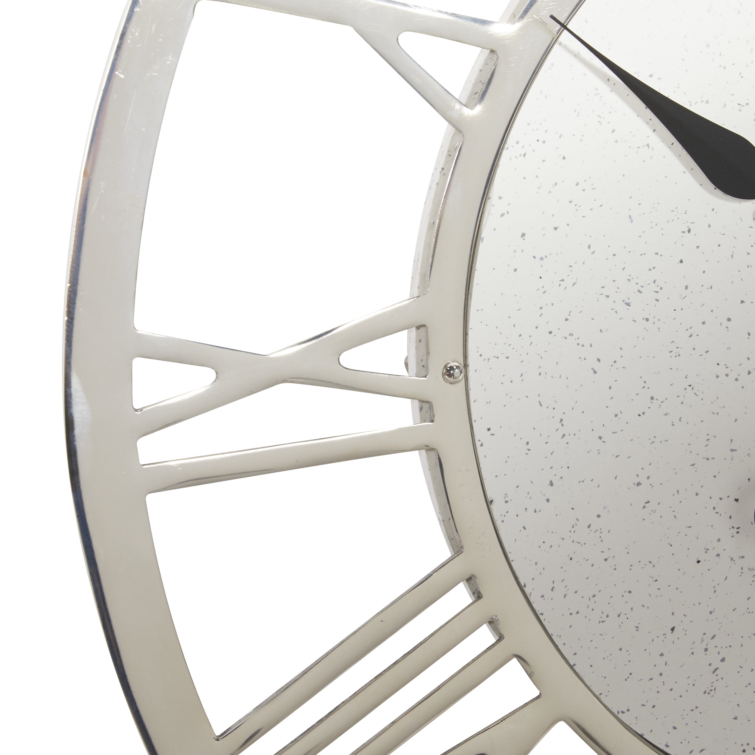 DecMode 24" White Marble Wall Clock