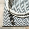 thumbnail image 3 of SAFAVIEH Courtyard Blazhe Chevron Indoor/Outdoor Runner Rug, Grey/Navy, 2'3" x 22', 3 of 10