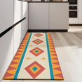 thumbnail image 4 of Colorful Geometric Striped Pattern Kitchen Rug Mat,Kitchen Runner Rugs Non Skid Washable,Decorative Kitchen Floor Mats for Kitchen,Sink,Laundry,17"X47", 4 of 5