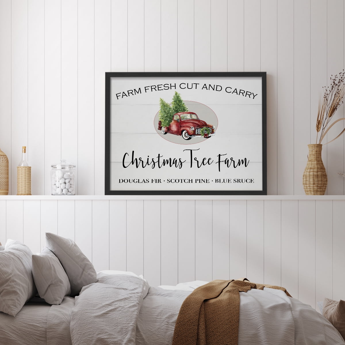 Christmas Tree Farm by Carol Robinson - Restickable Framed Giclée Print
