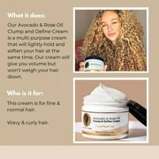 Bounce Curl Avocado & Rose Oil Clump & Define Cream for Curly Frizzy Hair