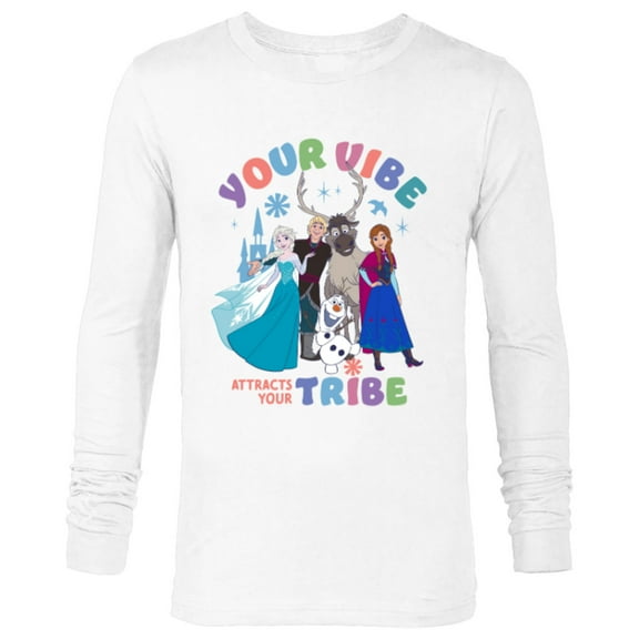 Disney Princess Frozen Friends Your Vibe Attracts Your Tribe - Long Sleeve T-Shirt for Men - Customized-White