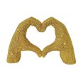 thumbnail image 1 of Figura de resina con forma de corazón y gesto de amor con purpurina, escultura para escritorio, estantería, adorno decorativo, 1 of 8