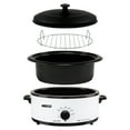 NESCO 6 Qt. Ivory Roaster with Porcelain Cook Well, 481614