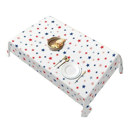 

4th Of July Tablecloths For Rectangle Tables Washable Waterproof Table Decorations For Home Party Banquet Picnic Catering -american flag independence day5-140x450cm(55x177 )