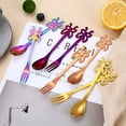 thumbnail image 3 of Portable Butterfly Stainless Steel Tea Dessert Spoon Fork Kitchen Tableware, 3 of 10