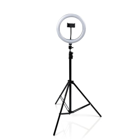 UPC: 0716408556437 | 10-Inch LED Ring Light Stand with Phone Holder & Tripod Base