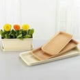 Indoor Outdoor Flower Pot Plant Saucer Drip Trays Resin Rectangle Plate