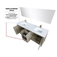 thumbnail image 6 of Lexora Lafarre 72 in W x 20 in D Rustic Acacia Double Bath Vanity, Cultured Marble Top, Rose Gold Faucet Set and 70 in Mirror, 6 of 9