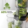 thumbnail image 4 of AMZCHEF Cold Press Juicer, Juicer Machines - 5.4" Large Feed Chute for Whole Fruits & Vegetables, Stainless Steel Slow Masticating Juicer Easy to Clean, Large Auger, Triple Strainers, Silver, 4 of 6
