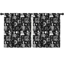 Blackout Kids Curtains,Halloween Skeleton Fun Pattern Childrens Insulated Curtains Set Of 2,Bedroom Essentials,Toddler Room Decor 52"x63"