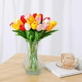 thumbnail image 4 of Fake Tulips Artificial Flowers Real Touch " Silk Flower Assorted Colors for Home Kitchen Decor Mother's Day Spring Easter Wedding Bouquet Decorations Office Floral(5 Colors), 4 of 5