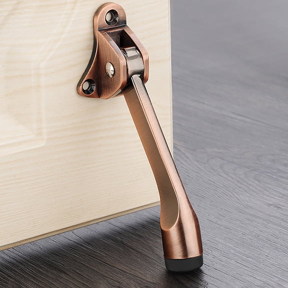 Menrkoo Kickdown Door Stops For Heavy Doors Heavy Duty Door Stopper With Rubber Tip Rose Gold