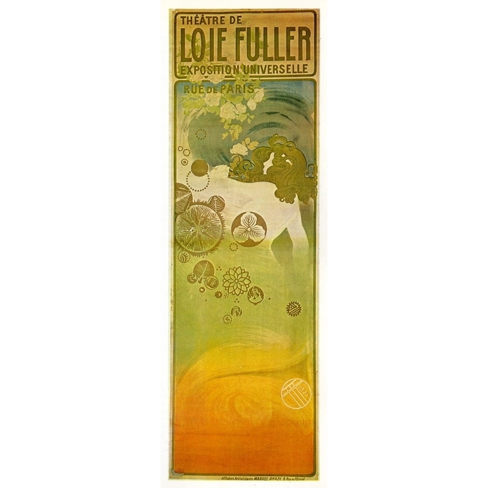 Theatre of Loie Fuller Universal Exposition. Emmanuel Joseph Rapha?l Orazi,  known as Manuel Orazi was an Italian art nouveau illustrator - Walmart.com