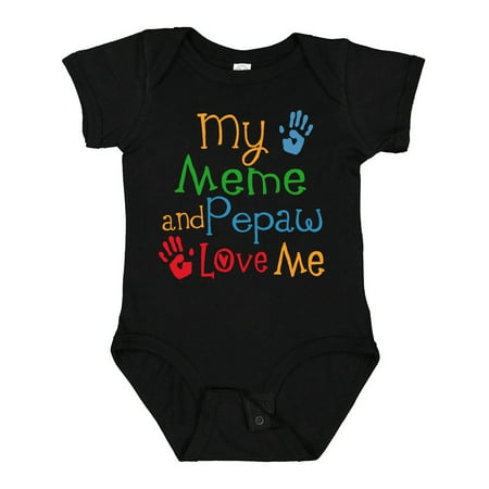 

Inktastic Meme and Pepaw Love Me Gift Baby Boy or Baby Girl Bodysuit