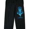 thumbnail image 2 of Lord Of The Rings Blue Tonal Frodo Women's Black Sleep Pajama Pants-Medium, 2 of 5
