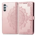 thumbnail image 2 of TECH CIRCLE Galaxy A54 5G Wallet Case, Embossed Mandala Premium Vegan Leather Flip Folio Stand Protective Cover with Card Slots/Wrist Strap Magnetic Case for Samsung Galaxy A54 5G 6.4" 2023,Rosegold, 2 of 9