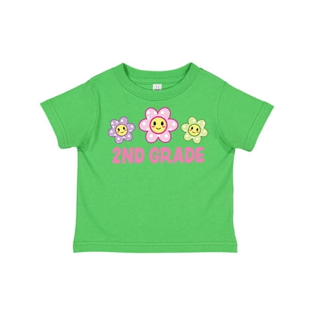 

Inktastic 2nd Grade with Polka Dot Flowers Gift Toddler Toddler Girl T-Shirt