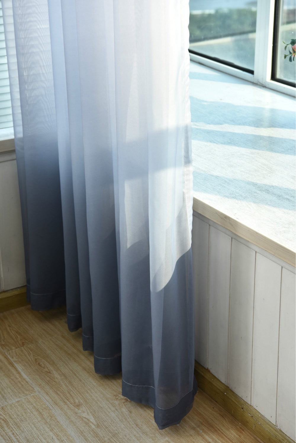 2X Valances Tulle Voile Door Window Curtain Drape Panel Sheer Scarf Divider Deco 