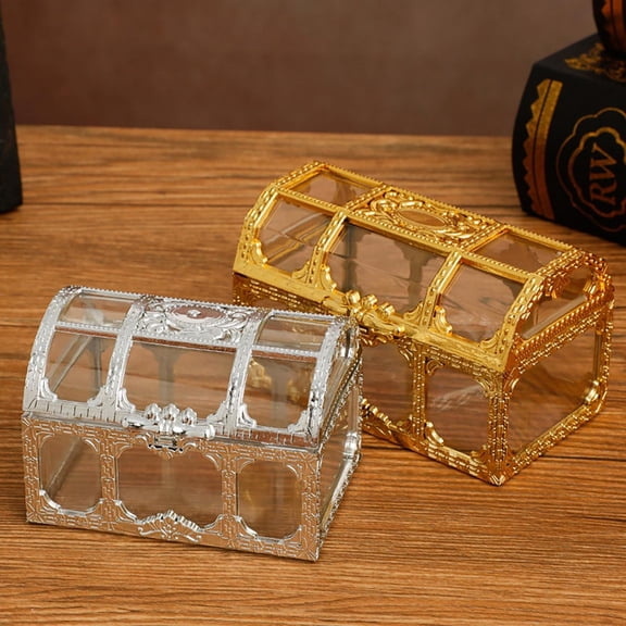 Homelyt Vintage Candy Box Transparent Plastic Candy Containers with Lid Storage Box Small Clear Favor Boxes for Party Weddings and Home Decoration