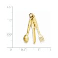 thumbnail image 2 of 14k Yellow Gold Knife Fork and Spoon Charm - 1.6 Grams - Measures 28.7x14.2mm, 2 of 2