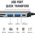 thumbnail image 2 of Aluminium Alloy Expander Laptop Dock Station OTG Adapter PD Charging Type-C Splitter USB 3.0 USB C HUB 7 IN 1, 2 of 8