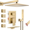 thumbnail image 6 of Shower Faucet Set Matte Shower System Four Modes Shower Faucet with in Handheld Ceiling Mount Shower Head with Shower Head Dual Modes Body Jets, 6 of 6