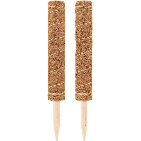 Set of 2 coconut stakes - For climbing plants - Natural coconut fiber - Extendable