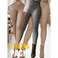 thumbnail image 4 of Set De 3 Leggins Cuero Mallones Elegantes Unitalla Stretch Legging, 4 of 9