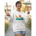 thumbnail image 2 of Image Conscious Whale Tail In The Sunset Sweatshirt Womens -Jay Fleck Designs, Female Casual Fit, 2 of 4