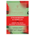 thumbnail image 3 of Taylors of Harrogate Strawberry & Vanilla, Green Tea, Individually Wrapped Bags, 20 Count (Pack of 1), Smooth, Juicy & Sweet, Caffeinated, Enjoy Hot or Iced, 20 Teabags, 3 of 5