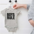 thumbnail image 5 of Boys Rule Boymom Humor Cute New Son Bodysuit Jumper Boys Infant Baby Brisco Brands 24M, 5 of 6