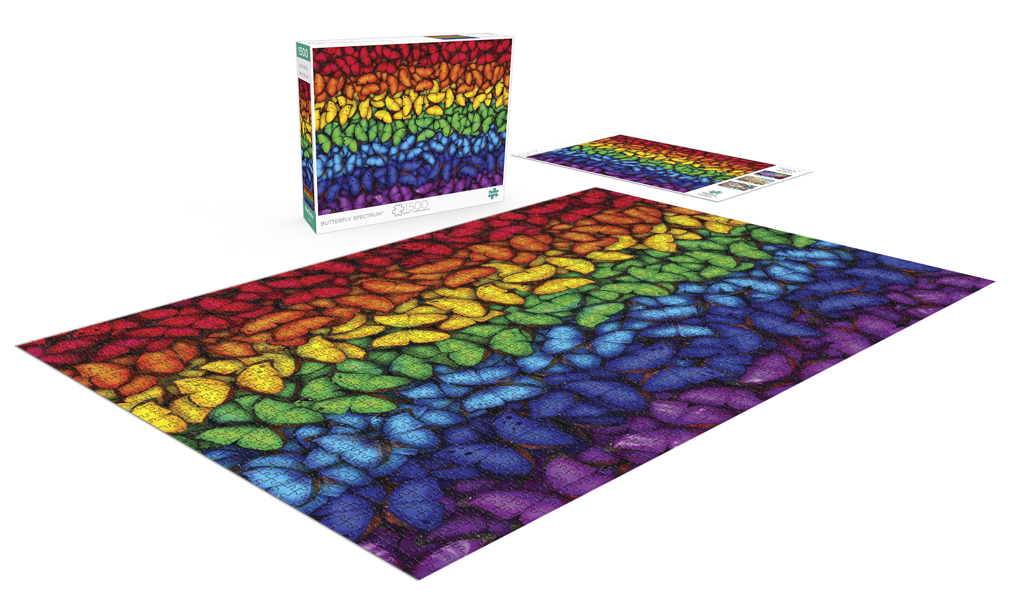 Buffalo Games Butterfly Spectrum 1500-Piece 31.5 x 23.5-Inch Interlocking Jigsaw Puzzle for Adults Ages 14+
