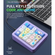 OUSEITECH 20-Key Mechanical Number Pad with Hot-Swappable Red Switches, RGB Backlit, USB-C Wired - Purple