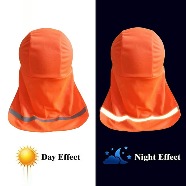 Sombrero de Transpirable Protección solar Refrigeración Absorbe el sudor Protector de cuello Diadema Sombrero de Diadema para mujeres Naranja Hugo Sombrero de senderismo