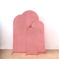 thumbnail image 5 of BalsaCircle 4 Rose Gold Fitted Metallic Spandex Round Top Wedding Arch Backdrop Stand Covers Set Wedding Party Events, 5 of 8