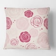 thumbnail image 2 of Designart roses pattern' Mid-Century Modern Throw Pillow - 16x16, 2 of 2