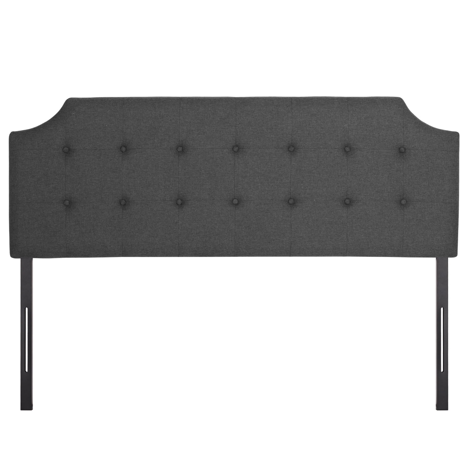 VECELO Height Adjustable Tufted Button Linen Upholstered Headboard for
