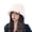 White, variant on Winter Faux Fur Bucket Hat Fluffy Warm Hat for Women Men
