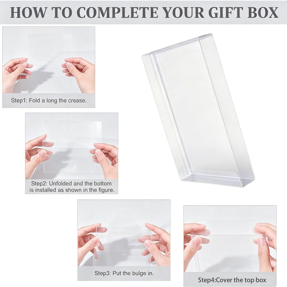 Diyannol 15Pcs Clear Greeting Card Storage Box 4.5 x 6 x 1 Inch Rectangle Wedding Favor Boxes Photo Storage Box for Crafting and Holiday Gifting Packaging