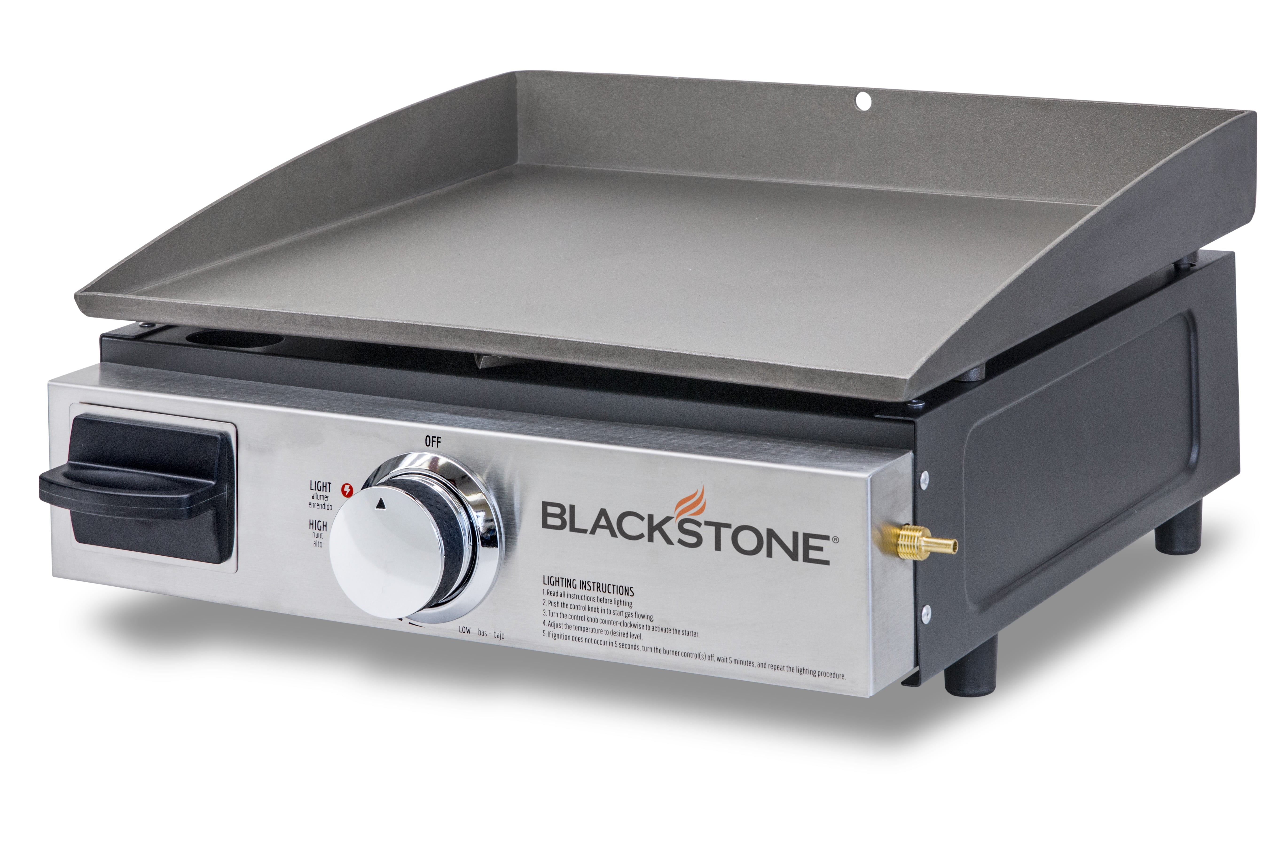 Blackstone Tabletop Grill - 22 Inch Portable Gas Griddle - Propane Fueled -  2 Adjustable Burners - Rear Grease Trap - For Outdoor Cooking While  Camping, Tailgating or Picnicking - Black 