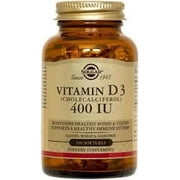 Solgar Vitamin D3 400 IU 250 Softgels, 250 Ct