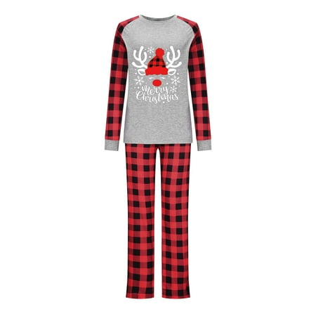 

BELLZELY Family Christmas Pajamas Clearance Christmas Trendy Women Mommy Printed Top+Pants Family Matching Pajamas Set