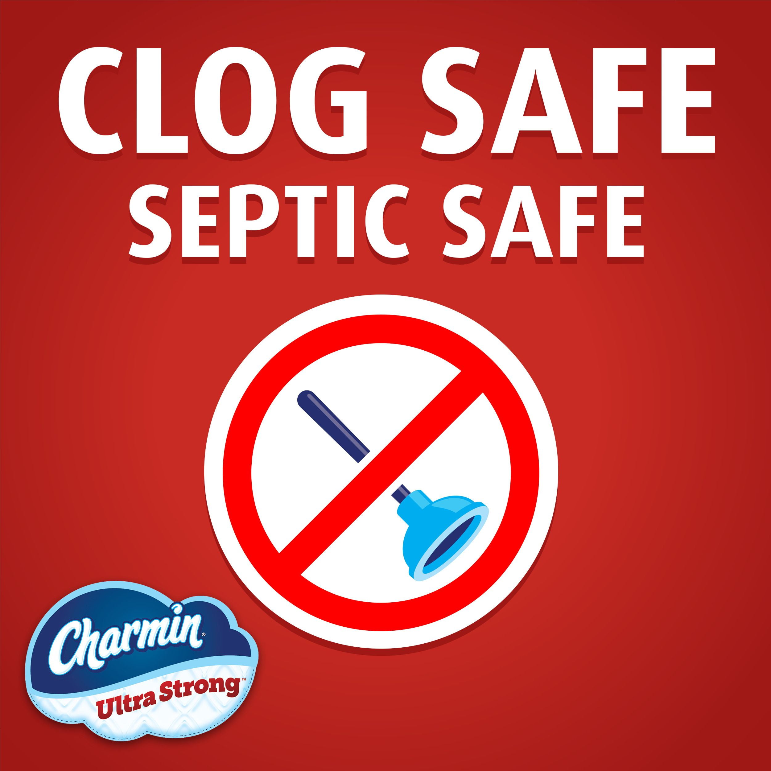 Charmin Toilet Paper Ultra Strong, 30 Triple Rolls = 90 Regular Rolls, 2-ply Bath Tissue, 30CT