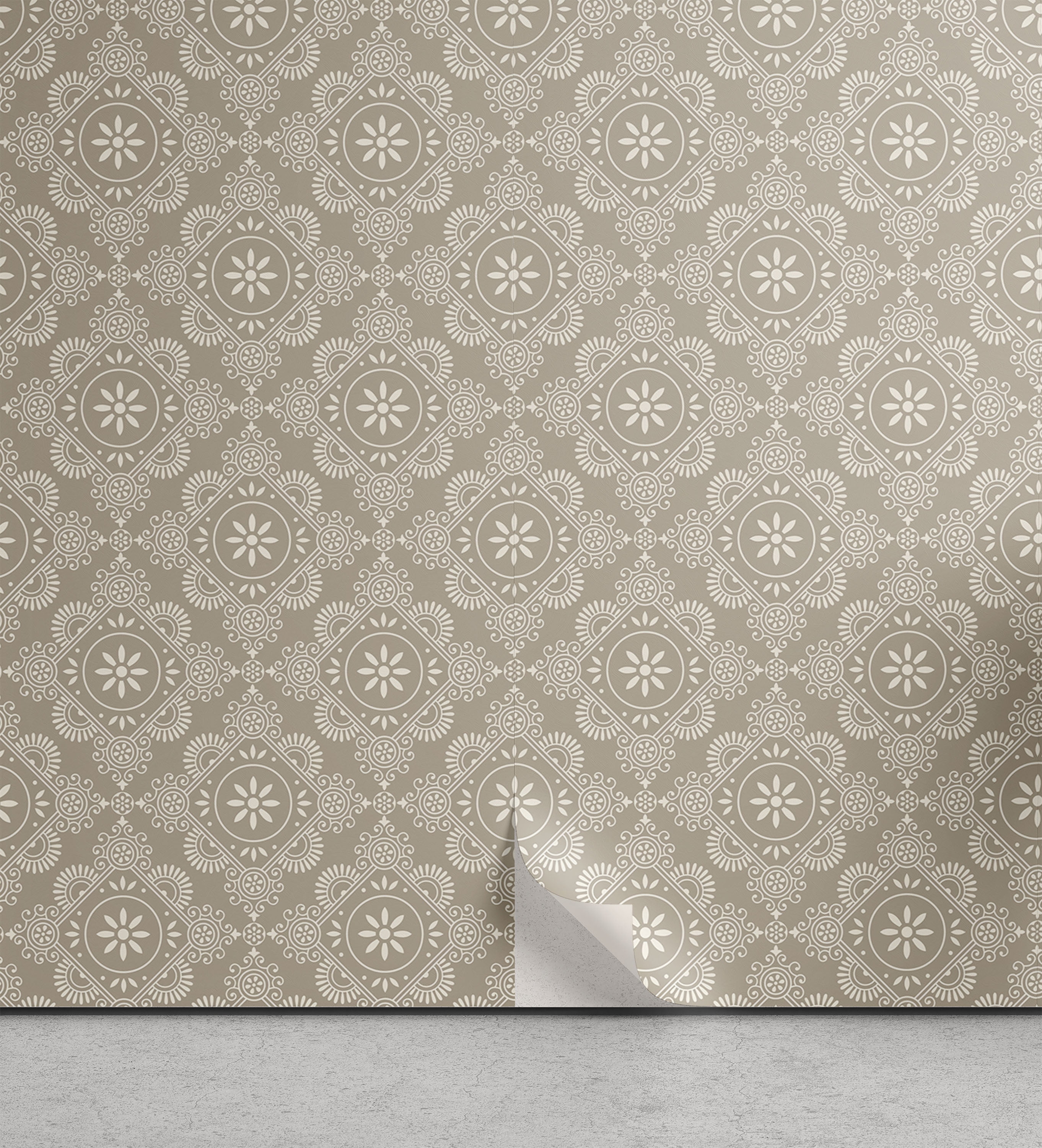 Vintage Peel & Stick Wallpaper, Classic Motifs Traditional Ornaments
