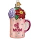 thumbnail image 1 of Taza rosa con adorno colgante de Navidad del Viejo Mundo con la mejor mamá, 1 of 5