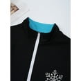 thumbnail image 6 of iiniim Kids Girls Figure Skating Jacket Sport Long Sleeves Training Coat Zip-Up Sweatshirt Outwear Blue Green 6, 6 of 7