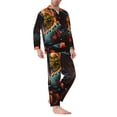 thumbnail image 2 of Fotbe Classic Floral Blue Skate Shoes Pattern Long Sleeve Pajama Set for Men,Sleepwear Set,2-piece Loungewear Set,Soft PJs Comfy Nightwear with Pockets-X-Large, 2 of 7